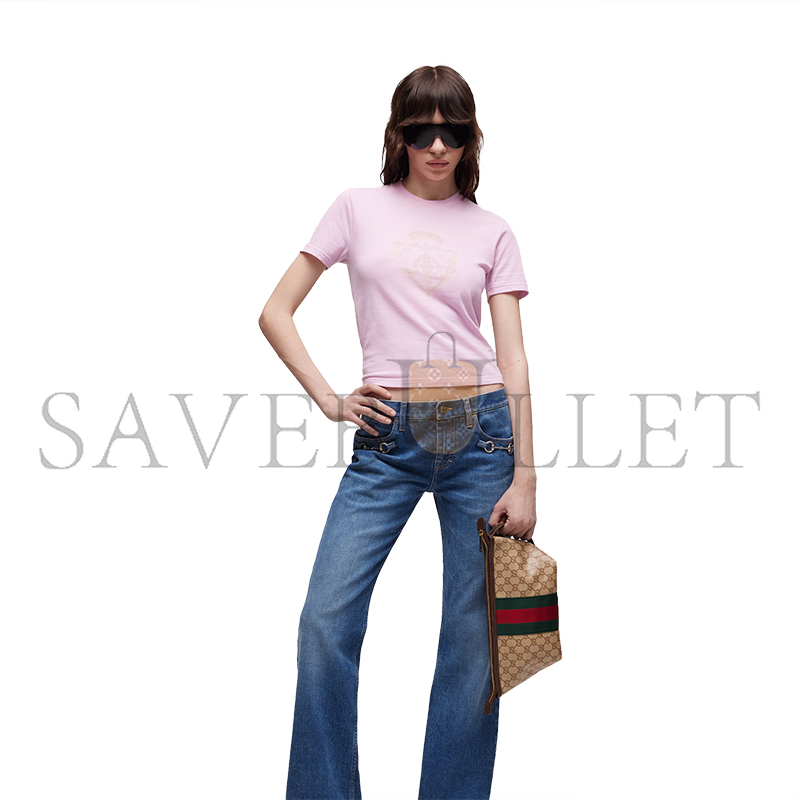 GUCCI SMALL GG TOILETRY CASE WITH WEB 875159 (21.5*16*13.5cm)